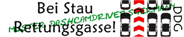 Rettungsgassenaufkleber Modell 52