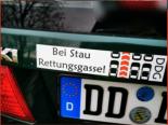 Rettungsgassenaufkleber Modell 55
