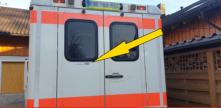 Rettungsgassenaufkleber Modell 56